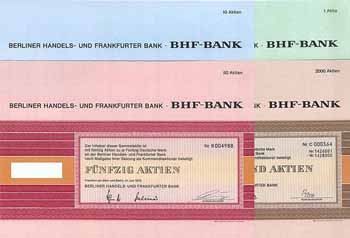 Berliner Handels- und Frankfurter Bank (4 Stücke)
