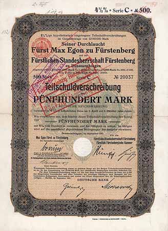 S.D. Fürst Max Egon zu Fürstenberg