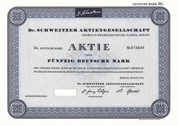 Dr. Schweitzer AG Chemisch-Pharmazeutische Fabrik