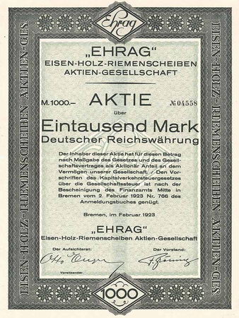 EHRAG Eisen-Holz-Riemenscheiben AG