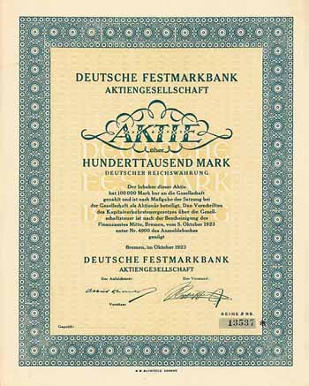 Deutsche Festmarkbank AG