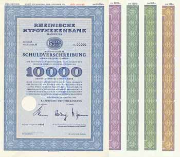 Rheinische Hypothekenbank (5 Stücke)