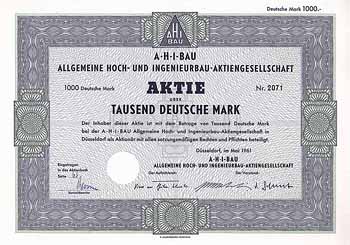 A.H.I-Bau Allgemeine Hoch- und Ingenieurbau-AG