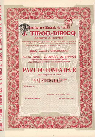 Manufacture Gen. de Tabacs J. Tirou-Diricq