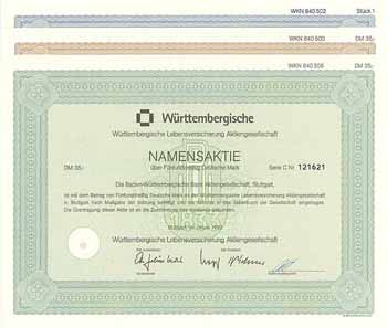 Württembergische Lebensversicherung AG (6 Stücke)