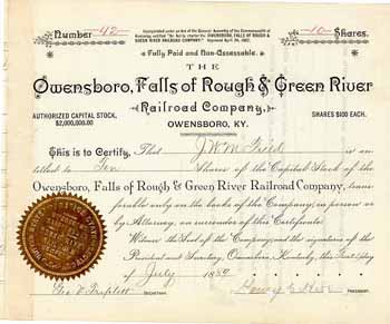 Owensboro, Falls of Rough & Green River  Railroad
