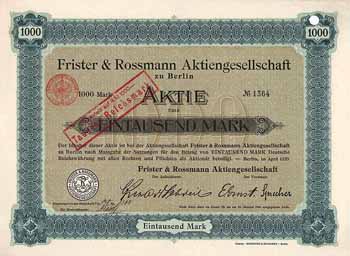 Frister & Rossmann AG