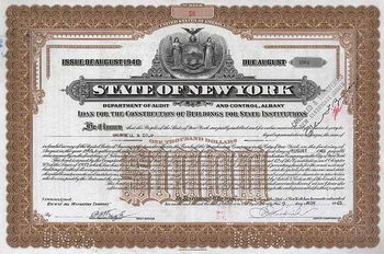 State of New York, Loan for Construction of Buildings for State Institutions