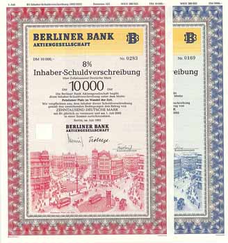 Berliner Bank AG (2 Stücke)