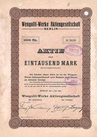 Wengolit-Werke AG