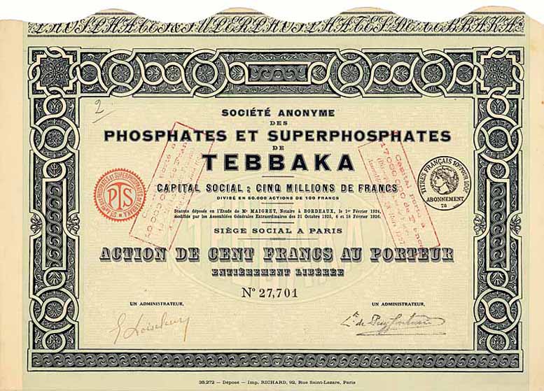 S.A. des Phosphates et Superphosphates de Tebbaka