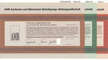 AMB Aachener und Münchener Beteiligungs-AG (3 Stücke)