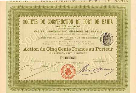 Soc. de Construction du Port de Bahia S.A.