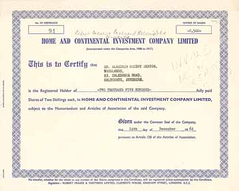 Home & Continental Investment Co.