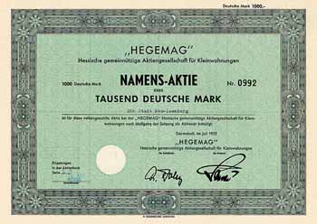 „HEGEMAG“ Hessische gemeinnützige AG für Kleinwohnungen (Stadt Neu-Isenburg)
