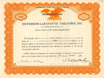 Jefferson-Lafayette Theatres, Inc.