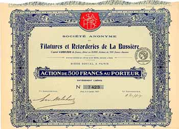 S.A. Filatures et Retorderies de La Bussière