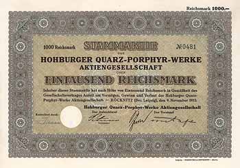 Hohburger Quarz-Porphyr-Werke AG
