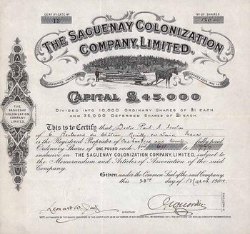 Saguenay Colonization Company, Ltd.