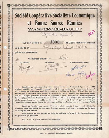 Société Coopérative Socialiste Economique et Bonne Source Réunis S.A.
