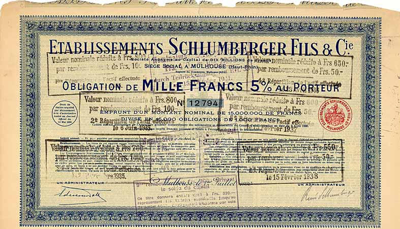 tablissements Schlumberger Fils & Cie. S.A.