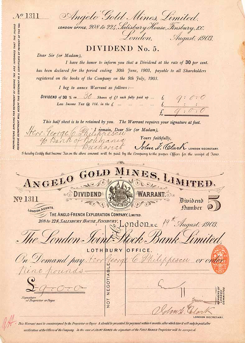 Angelo Gold Mines, Ltd.