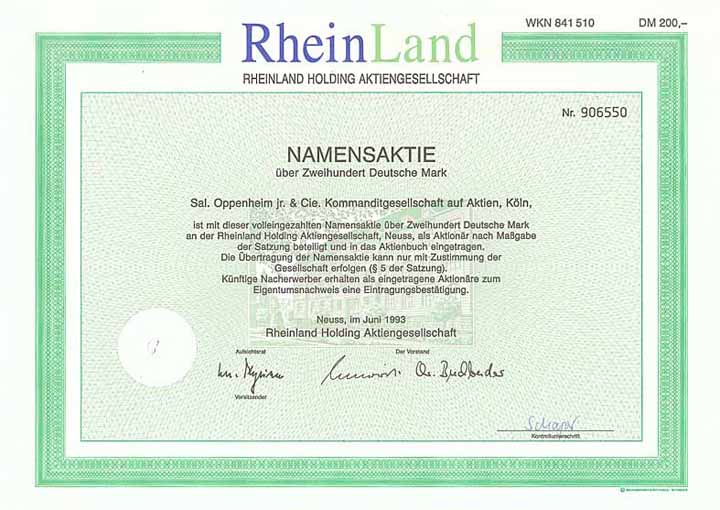 Rheinland Holding AG