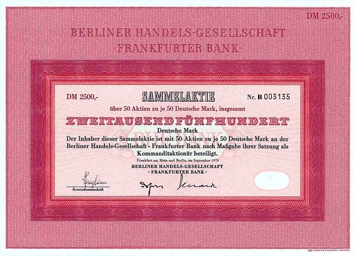 Berliner Handels-Gesellschaft - Frankfurter Bank -