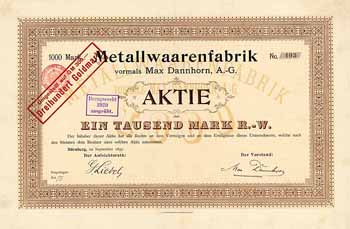 Metallwaarenfabrik vormals Max Dannhorn AG