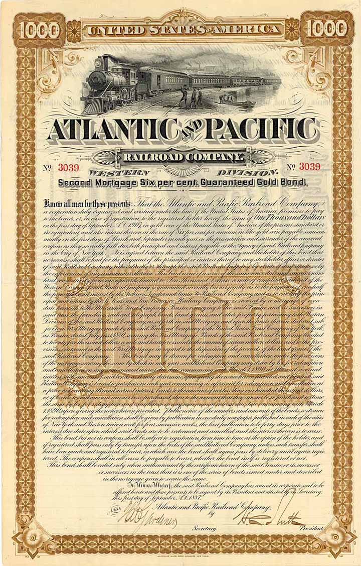 Atlantic & Pacific Railroad Co. (Western Division)