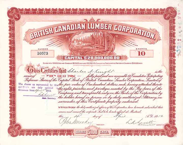 British Canadian Lumber Corp. Ltd.