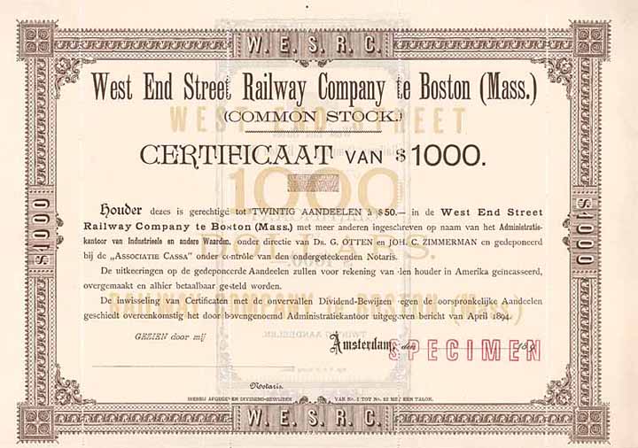 West End Street Railway Co. of Boston (Mass.)