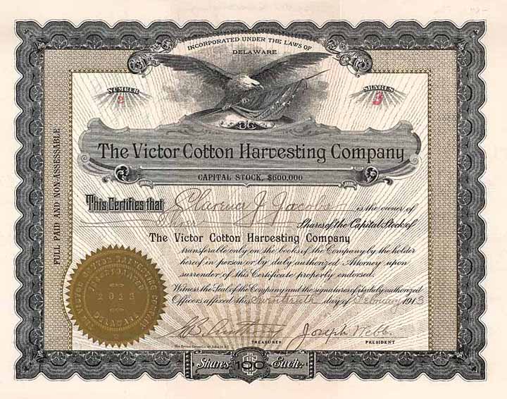 Victor Cotton Harvesting Co.