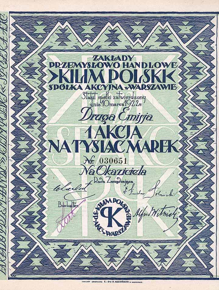 Zaklady Przemyslowo Handlowe “Kilim Polski” Sp. Akc. (Handels- und Industriewerke “Polnischer Kelim” AG)