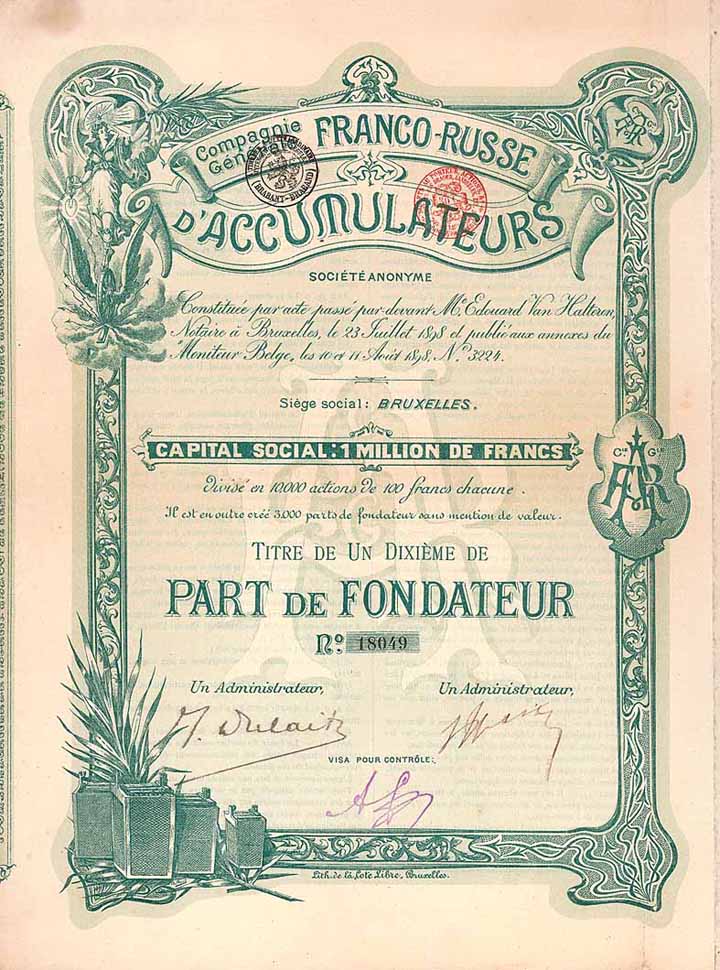 Cie. Gle. Franco-Russe d‘Accumulateurs S.A.