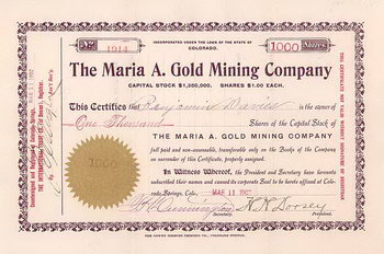 Maria A. Gold Mining Co.