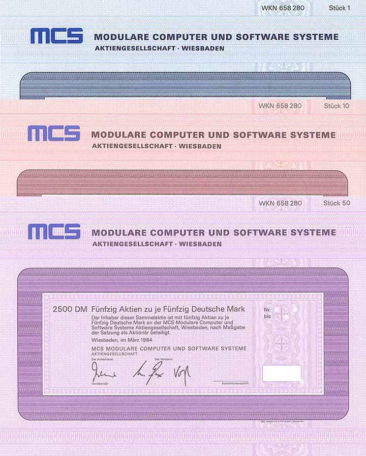 MCS Modulare Computer und Software Systeme AG (3 Stücke)