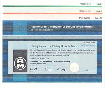 Aachener und Münchener Lebensversicherung AG (3 Stücke)