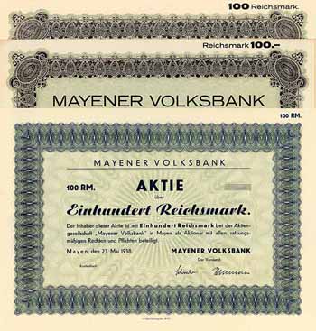 Mayener Volksbank (3 Stück)