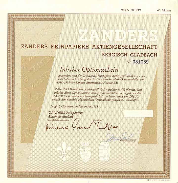 Zanders Feinpapiere AG