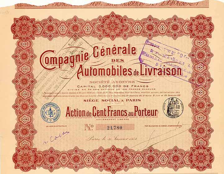 Cie. Gén. des Automobiles de Livraison S.A.