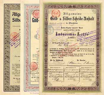 Allgemeine Gold- und Silberscheideanstalt AG (5 Stücke)