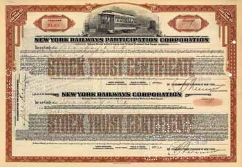 New York Railways Participation Corp. + New York Railways Corp.