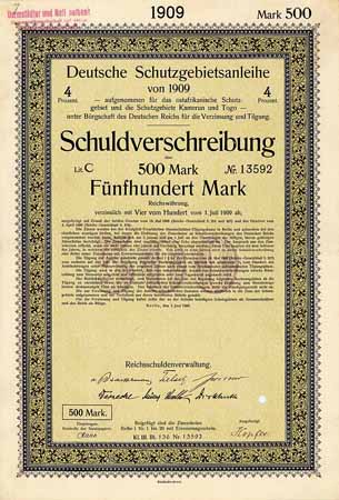 Deutsche Schutzgebietsanleihe von 1909