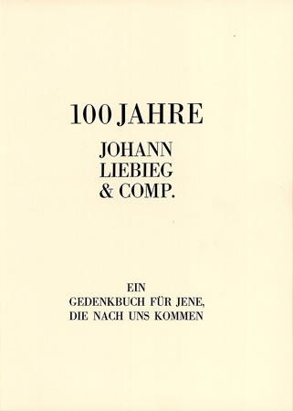 100 Jahre Johann Liebieg & Comp.