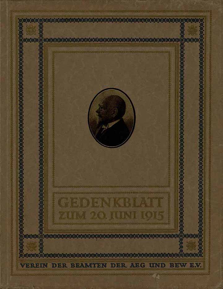 Gedenkblatt zum 20. Juni 1915 (zum Todestag von Emil Rathenau)