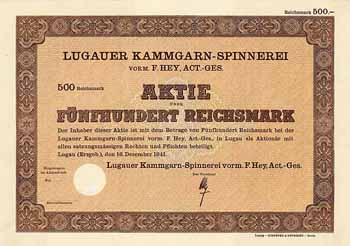 Lugauer Kammgarn-Spinnerei vorm. F. Hey AG