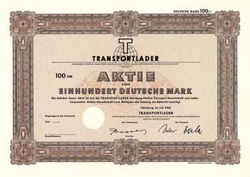 TRANSPORTLADER Nürnberg-Fürther Transport-Gesellschaft und Lader-Corporation AG