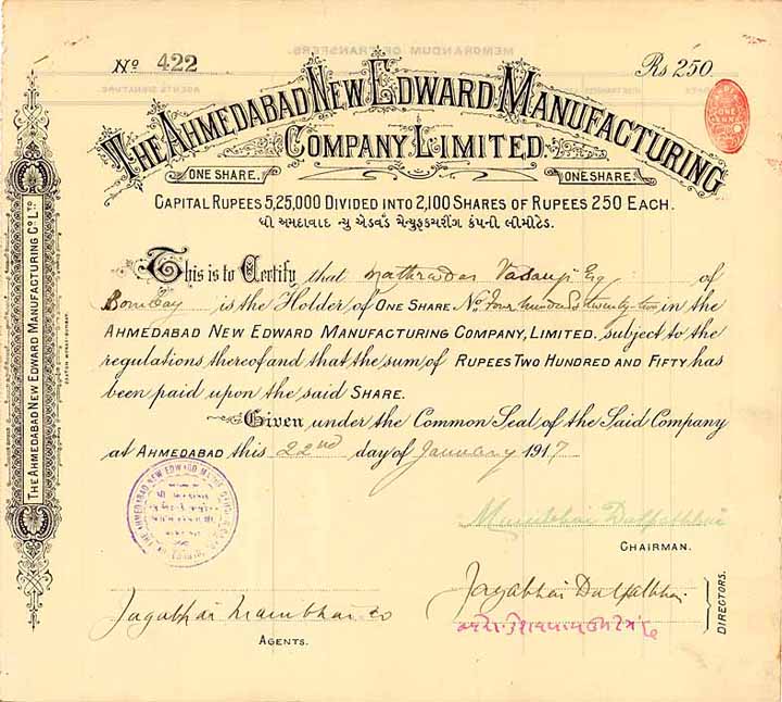 Ahmedabad New Edward Manufacturing Co. Ltd.