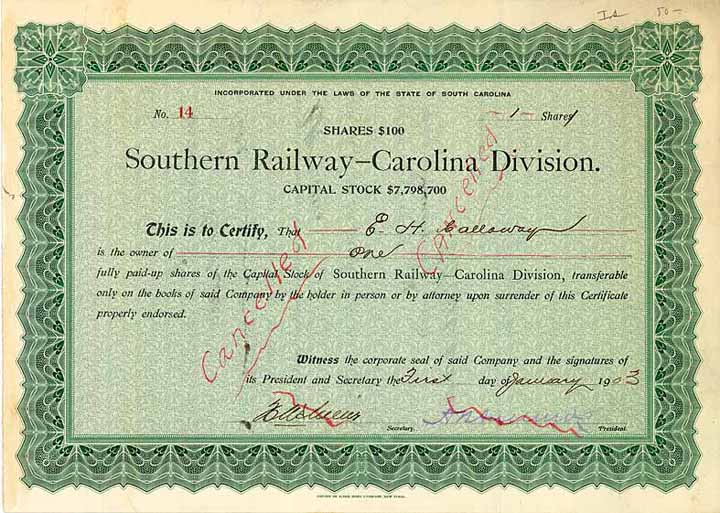 Southern Railway - Carolina Division